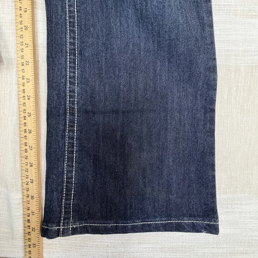 New CATO Lower Rise Boot Cut Women's Jeans 18W Dark Wash Embellished Pockets NWT